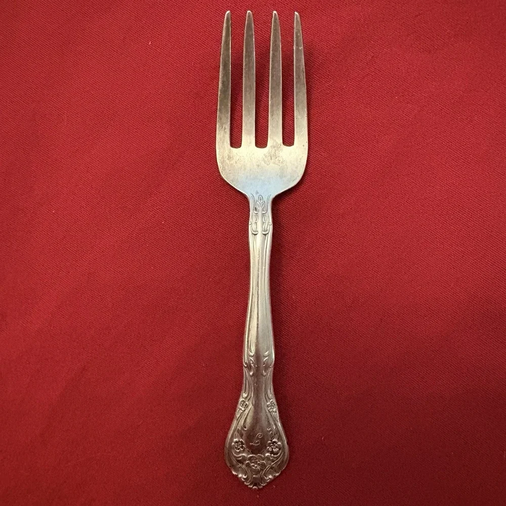 Vintage Alvin Chateau Rose Sterling Silver Baby Fork 4 1/8